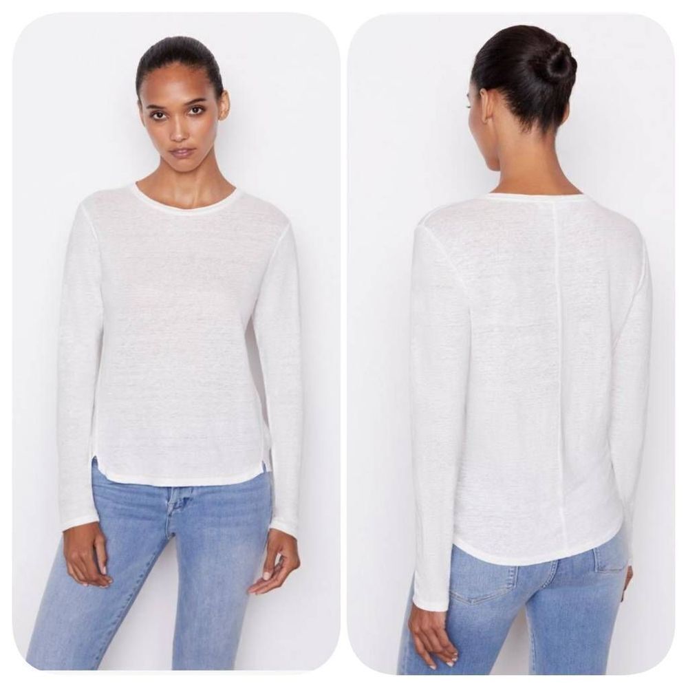 FRAME Womens Easy Crew Long Sleeve Sz Small